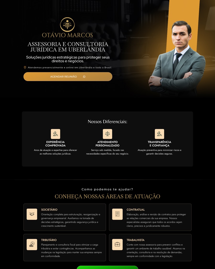 Modelo de site institucional para escritório de assessoria jurídica